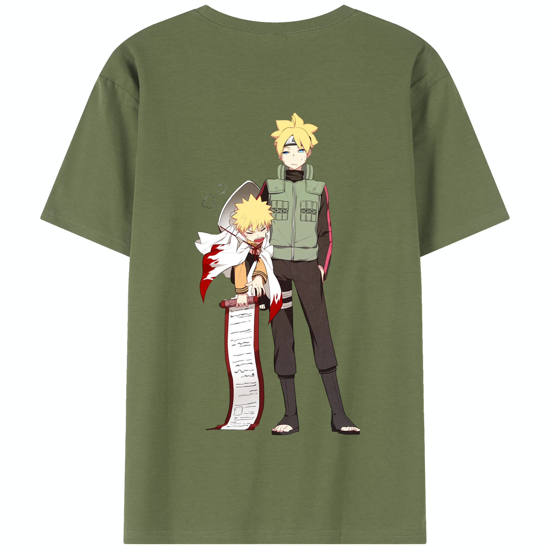 （画像用） NARUTO -ナルト- 波風 ミナト Namikaze Minato 綿100％半袖Tシャツ（背面プリント）